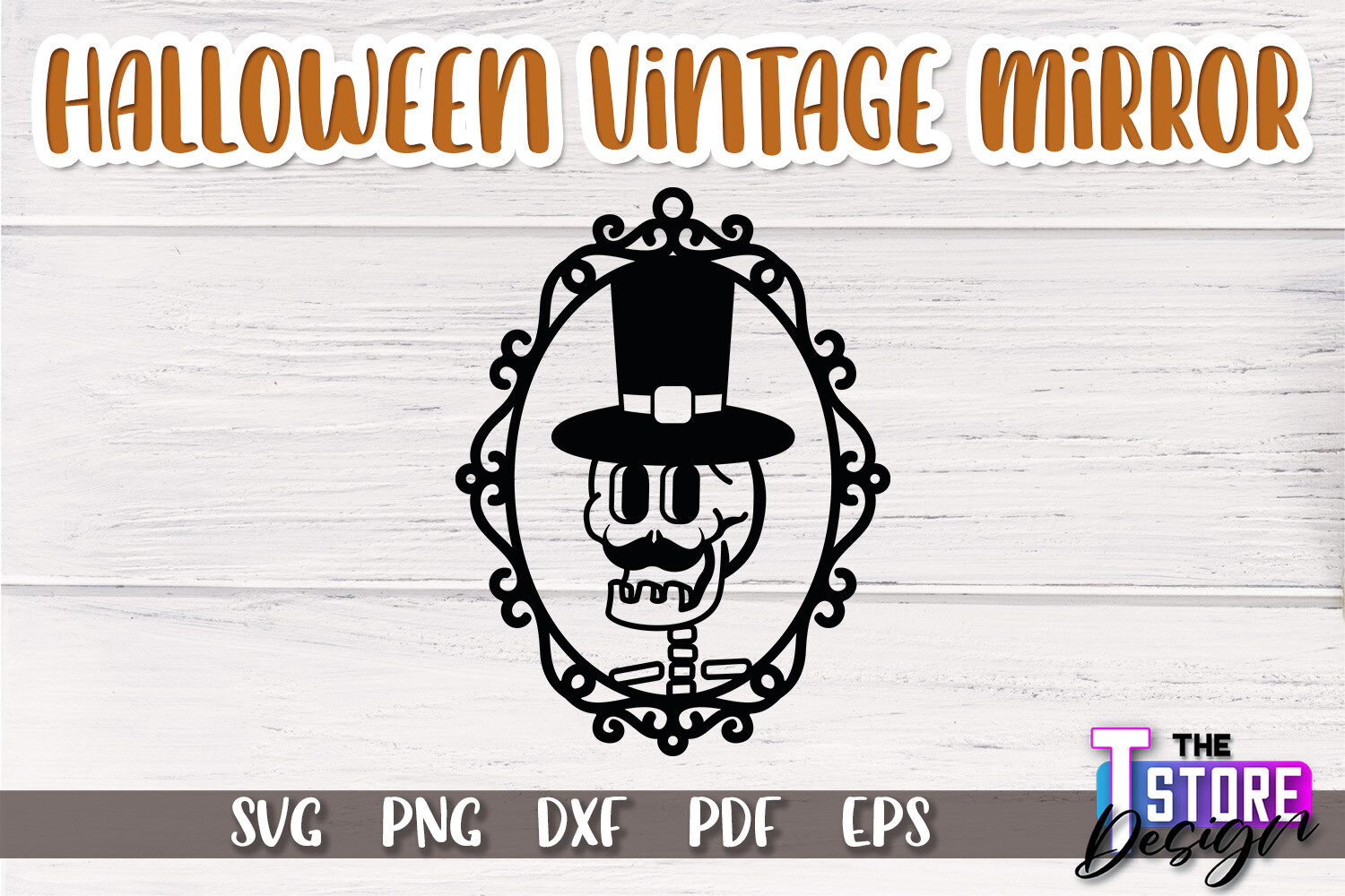 Halloween Vintage Mirror SVG Design