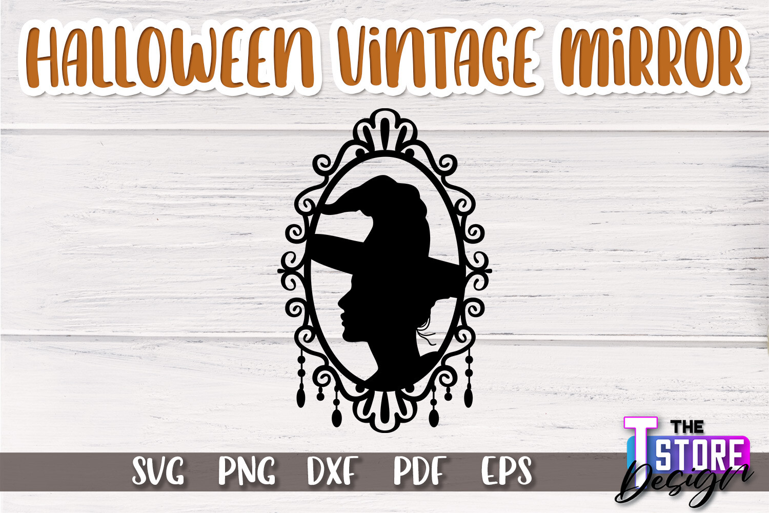 Halloween Vintage Mirror SVG Design