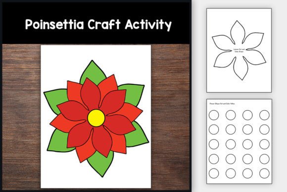Holiday's Poinsettia Craftivity for Kids