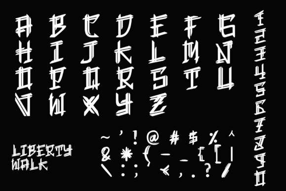 Liberty Walk Font PNG with transparent background - Preview 6