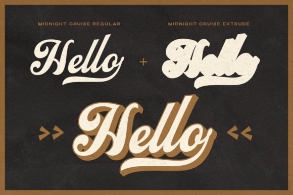 Midnight Cruise Font PNG with transparent background - Preview 3
