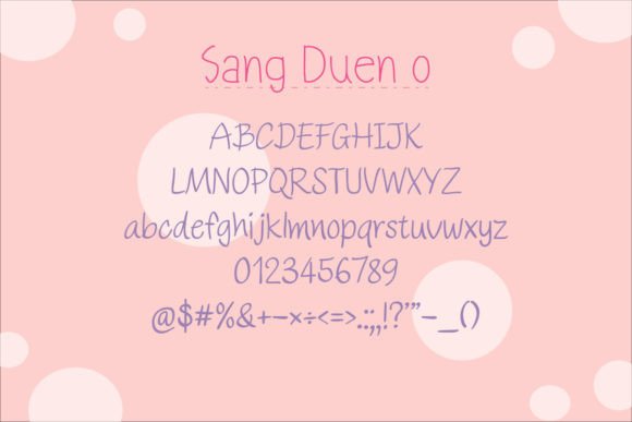 Sang Duen O Font PNG with transparent background - Preview 1