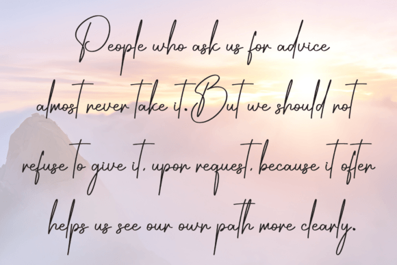 September Signature Font PNG with transparent background - Preview 5