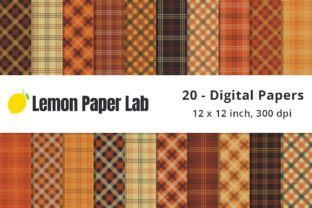 Simple Fall Plaid Digital Paper Graphic by Lemon Paper Lab · Creative ...
