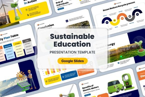 Preview of Sustainable Education - Google Slides education presentation template