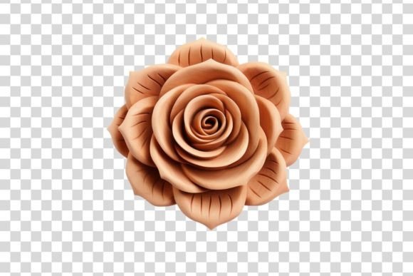 Wooden Flower Sculpture 2 Isolated Graphic by Whimsy Girl · Creative ...