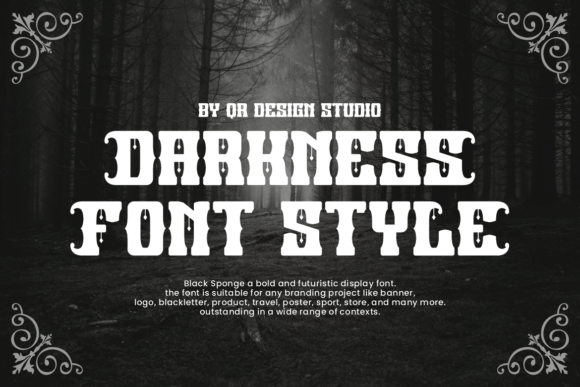 Black Sponge Font PNG with transparent background - Preview 2