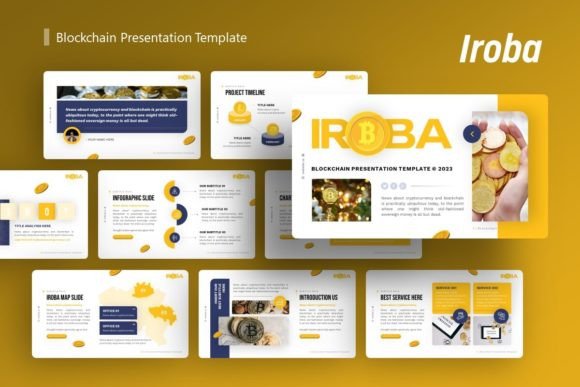 Preview of Blockchain Presentation - Iroba technology presentation template