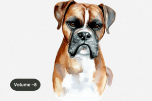 Boxer Dog Watercolor Clipart Graphic by Design Store · Creative Fabrica