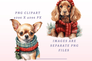 Christmas Dogs PNG Bundle Graphic by SapphireDreamscape · Creative Fabrica