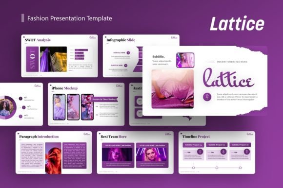 Preview of Fashion Presentation - Lattice fashion presentation template