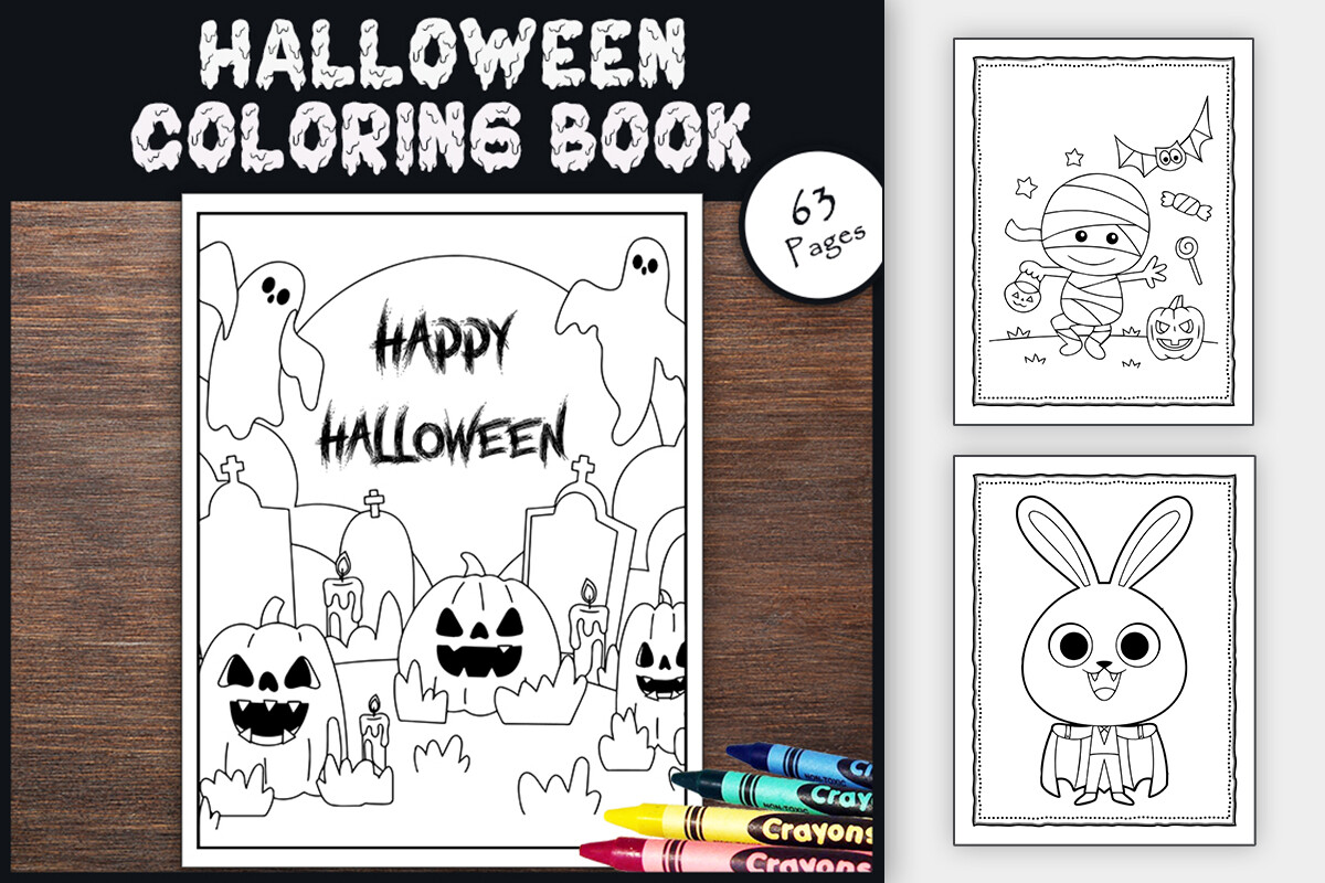 Halloween Coloring Book for Toddlers & K