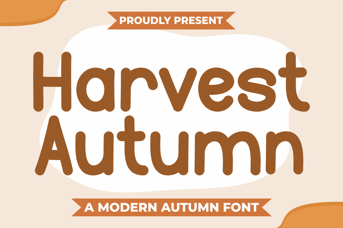 Harvest Autumn rustic font — farmhouse typeface for Thanksgiving menus and market signage