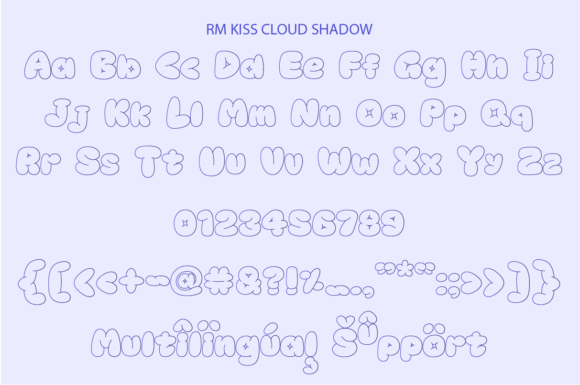 Kiss Cloud Font PNG with transparent background - Preview 5