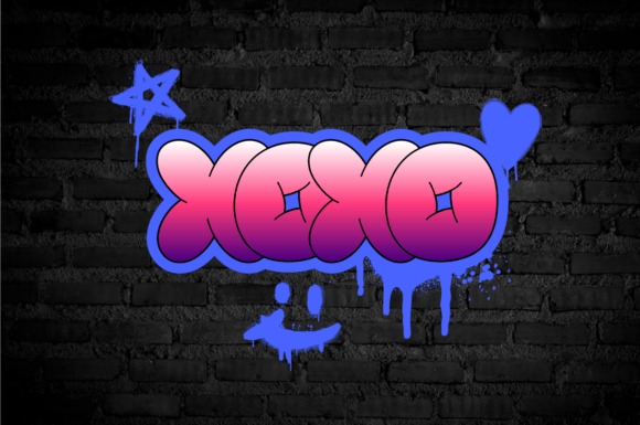 Kiss Cloud Font PNG with transparent background - Preview 6