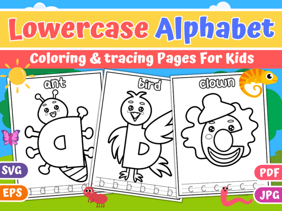 Lowercase Alphabet Coloring Pages.