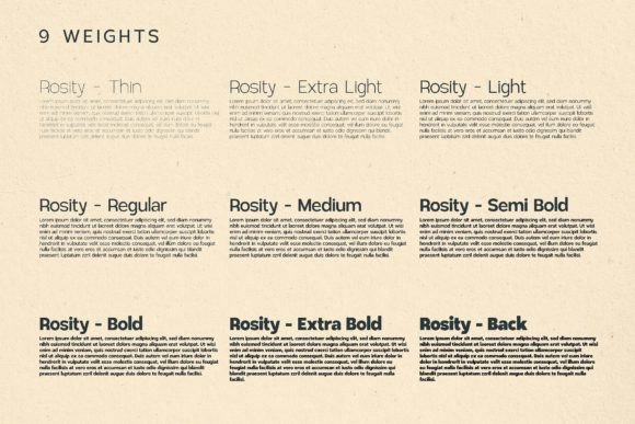 Rosity Font PNG with transparent background - Preview 3
