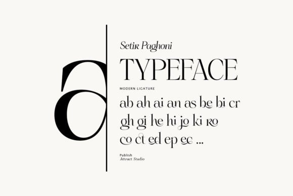 Setir Paghoni Font PNG with transparent background - Preview 3