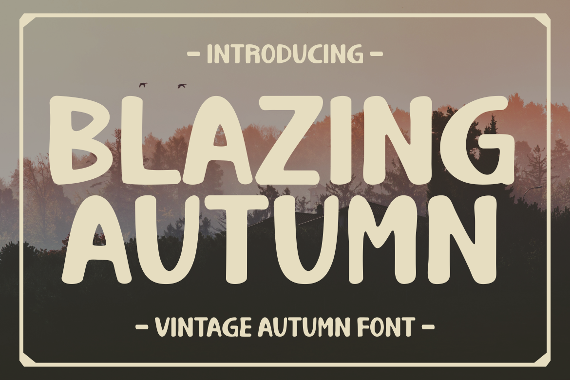 Blazing Autumn dynamic font — energetic fall typeface for sports events and outdoor branding