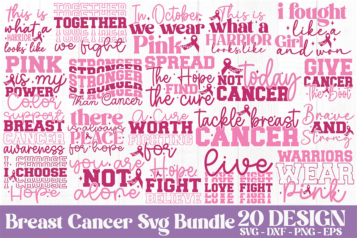 Breast Cancer Svg Bundle