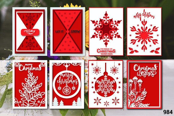 Christmas Gift Card SVG Bundle 984