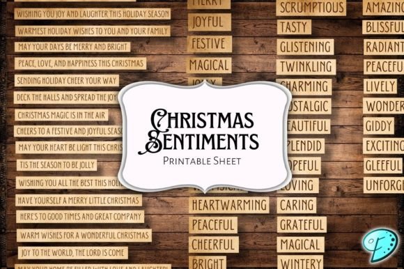 Christmas Sentiments PNG Printables