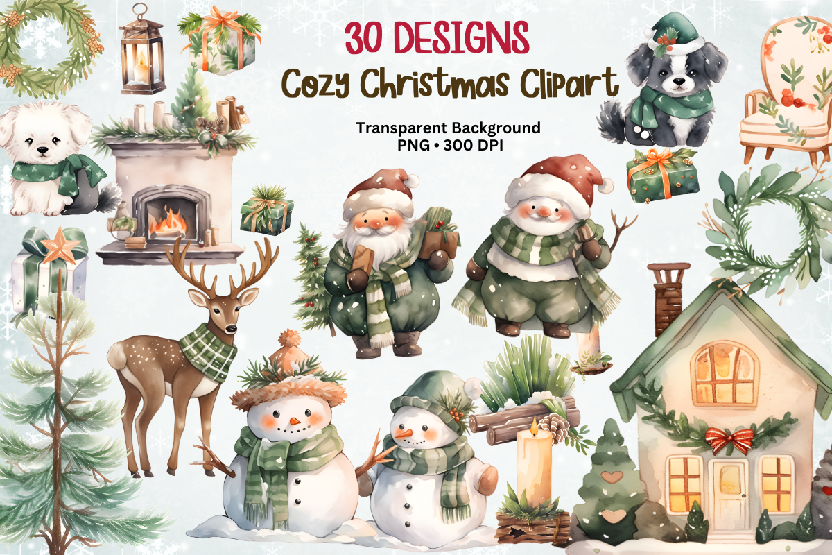 Cozy Christmas Cliparts - photo 1