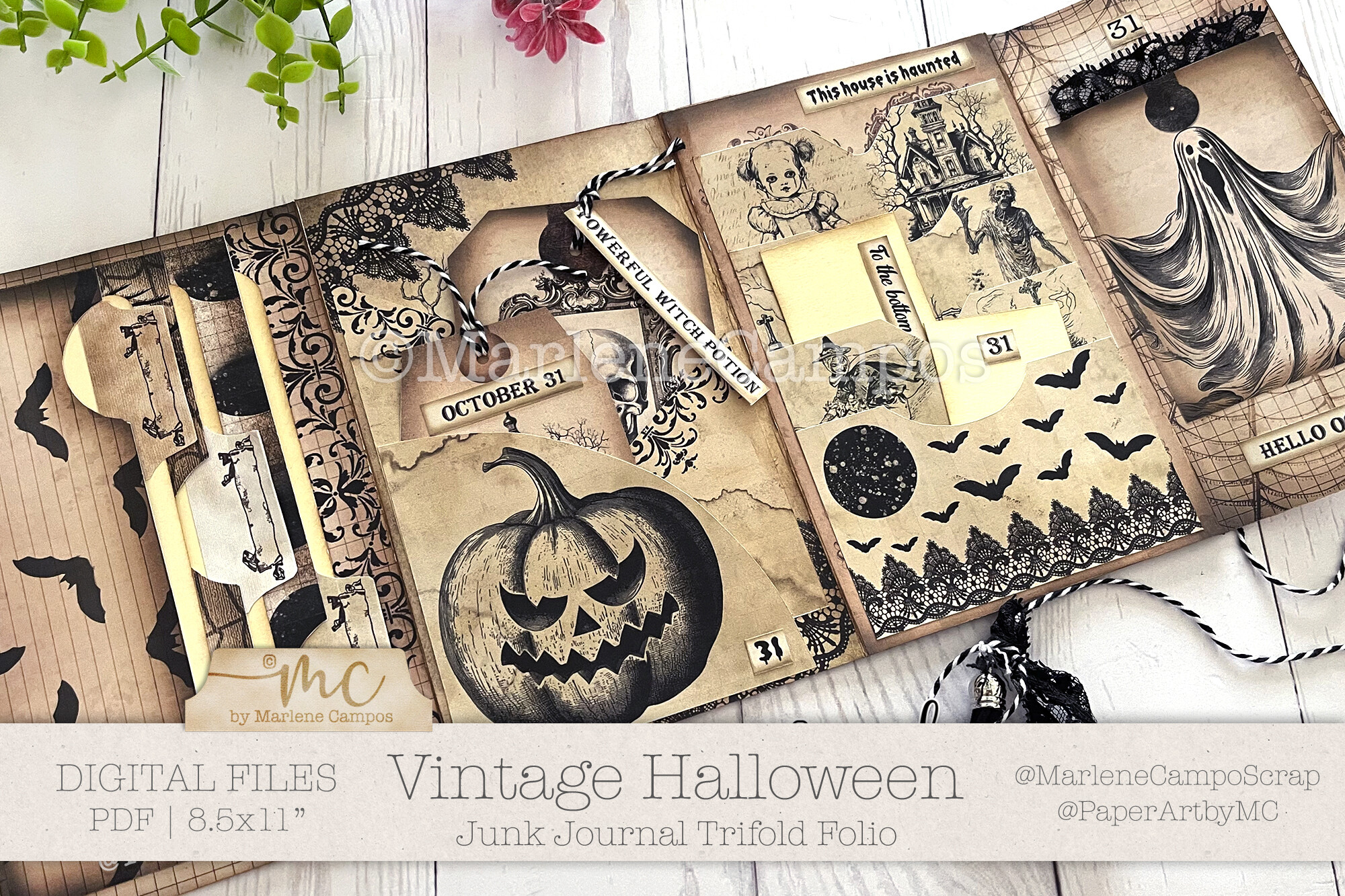 Halloween Trifold Folio Junk Journal