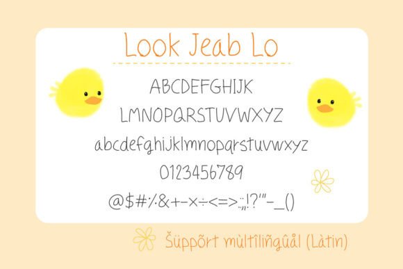 Look Jeab Lo Font PNG with transparent background - Preview 1