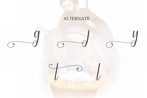 Nativity Font PNG with transparent background - Preview 6