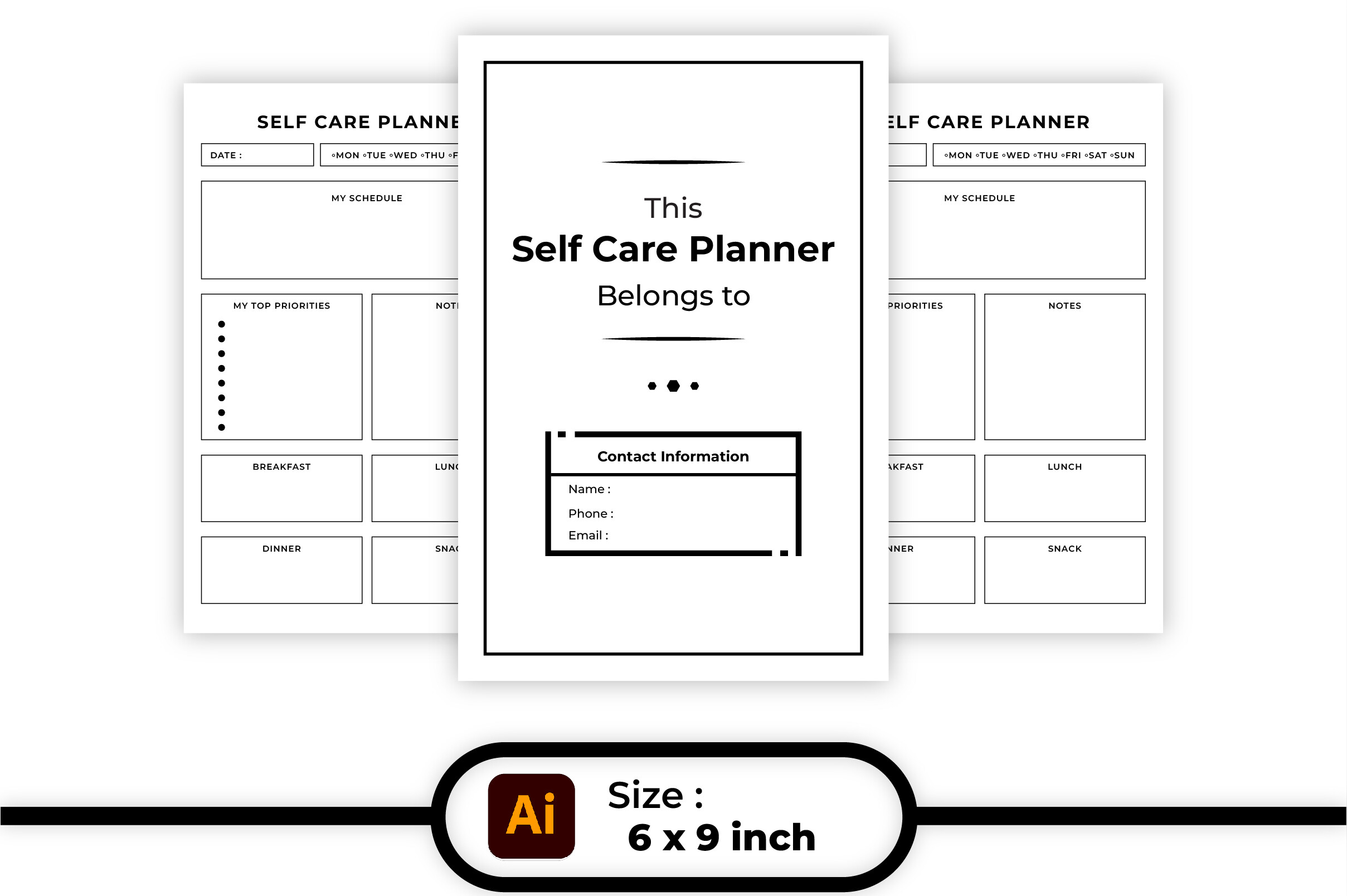 Self Care Planner KDP Interior Printable Graphic by srempire · Creative ...