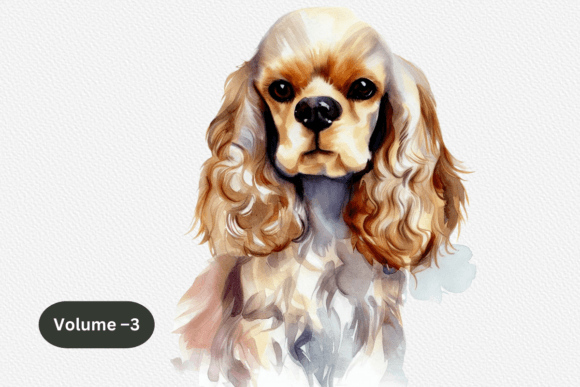 Watercolor American Cocker Spaniel