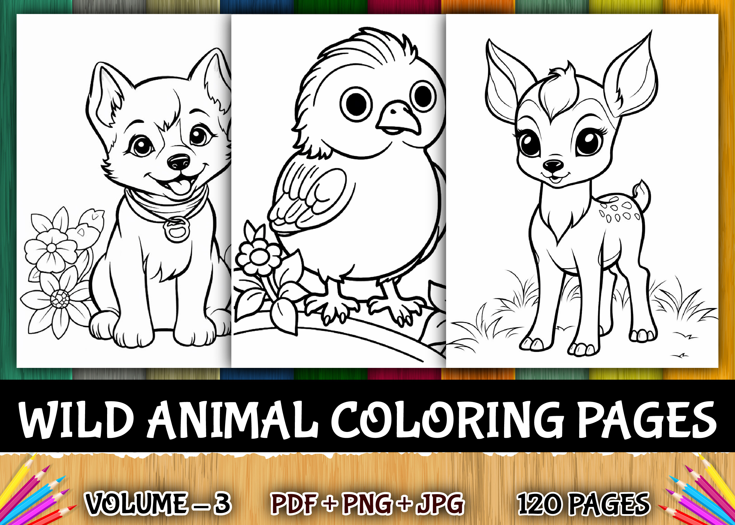120 Wild Animal Coloring Pages for Kids