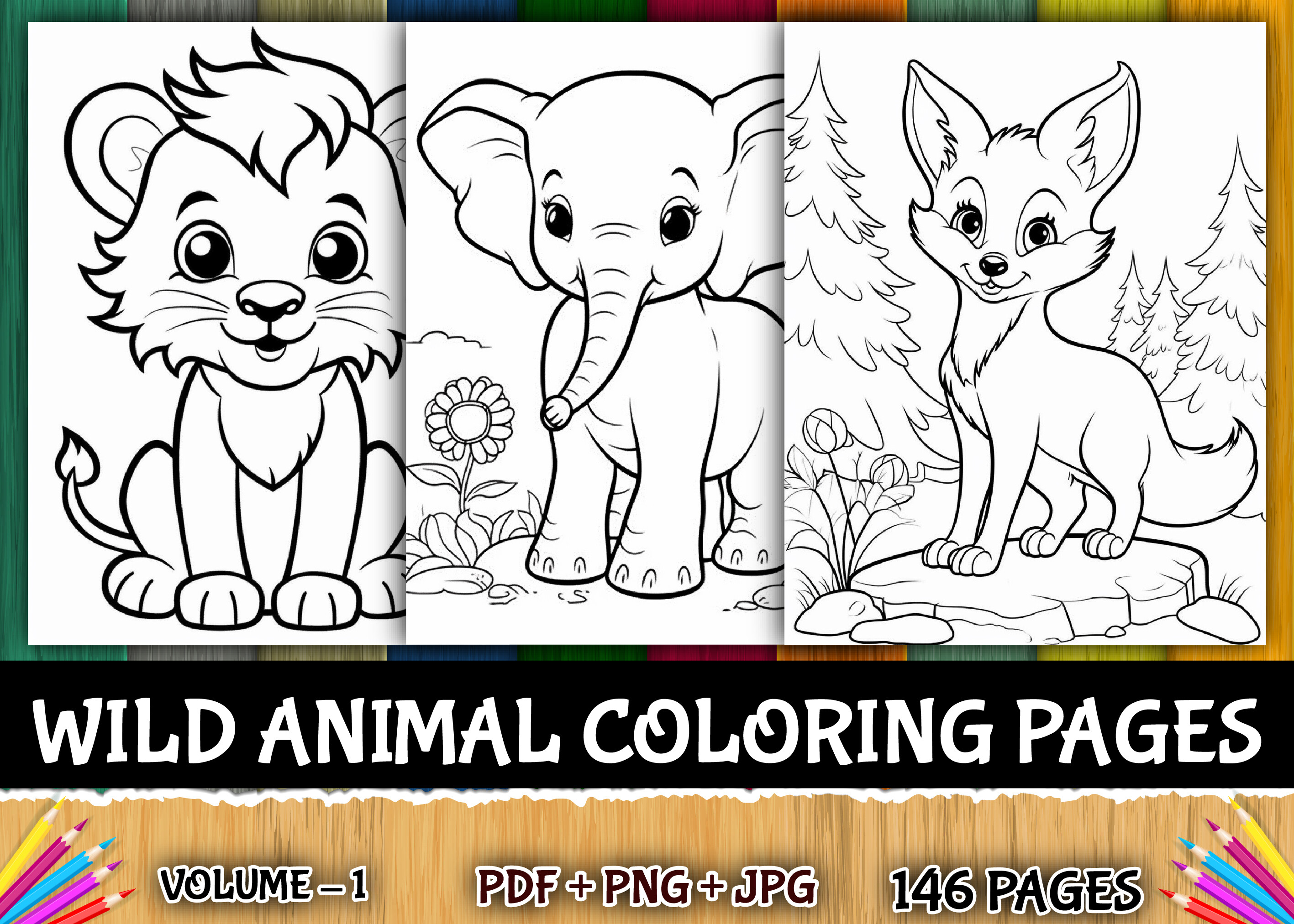146 Wild Animal Coloring Pages for Kids