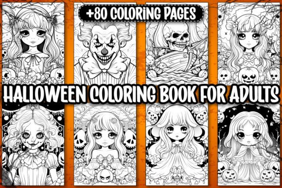 +80 HALLOWEEN COLORING BOOK for ADULTS