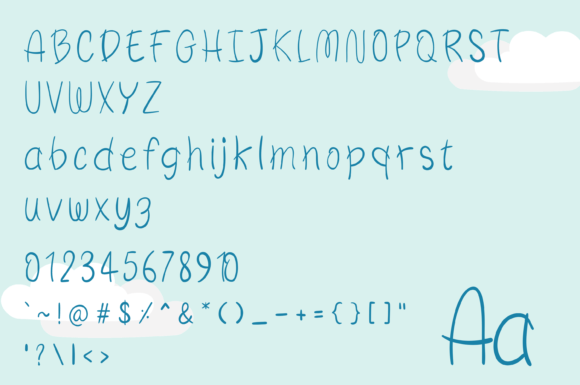 Beautiful Sunshine Font PNG with transparent background - Preview 1
