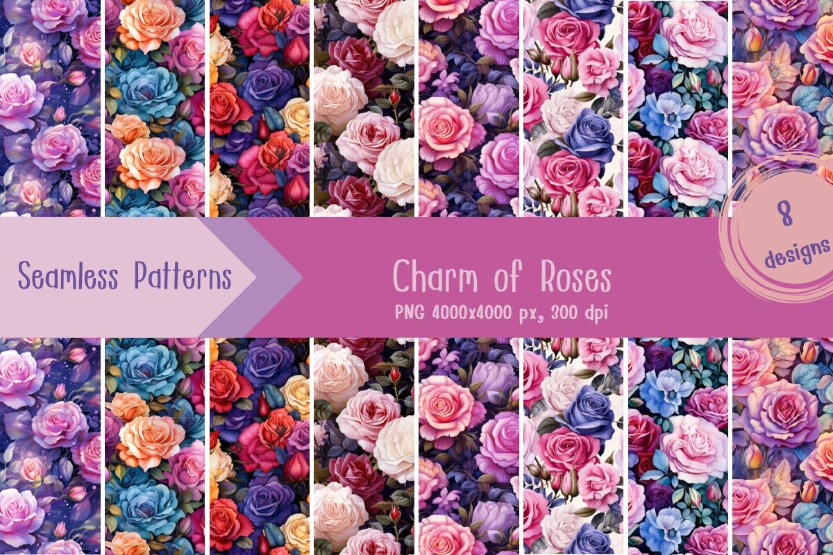Charm of Roses Seamless Pattern Graphic by PannArtz Design · Creative ...