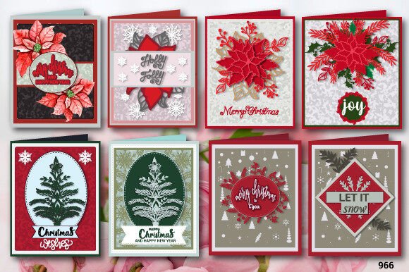 Christmas Gift Card SVG Layer Bundle 966