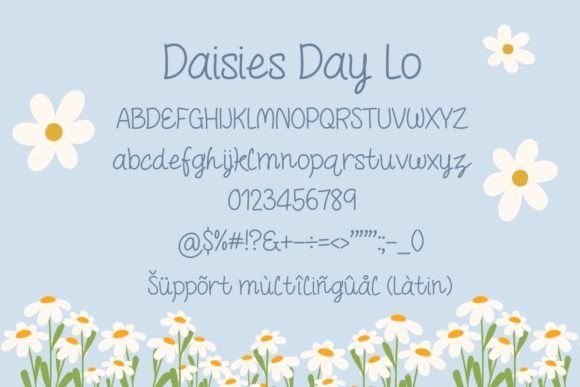 Daisies Day Lo Font PNG with transparent background - Preview 1
