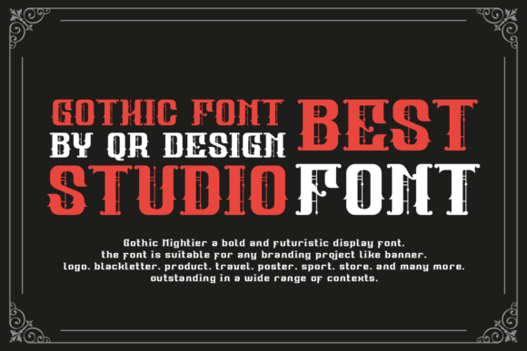 Gothic Mightier Font font preview - 4