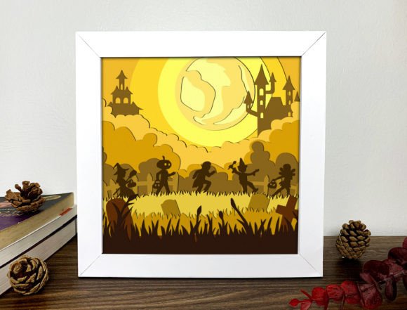 Happy Halloween Shadow Box Svg Graphics 1