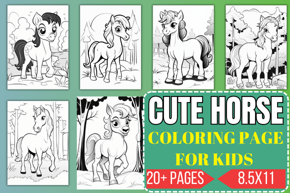 Horse Coloring Page for Kids