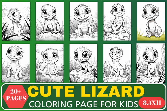Lizard Coloring Page for Kids