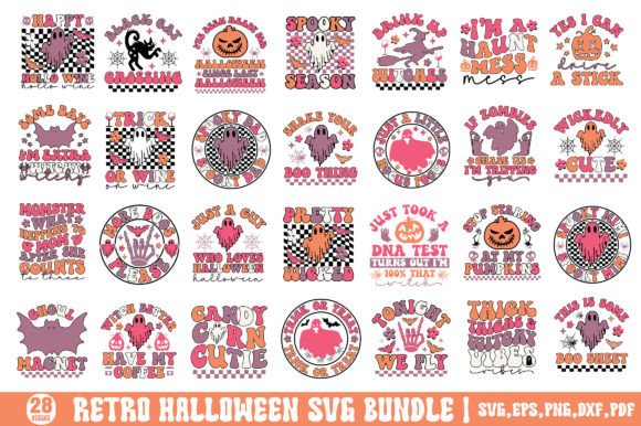 Retro Halloween SVG Bundle – Groovy Vintage Spooky Designs
