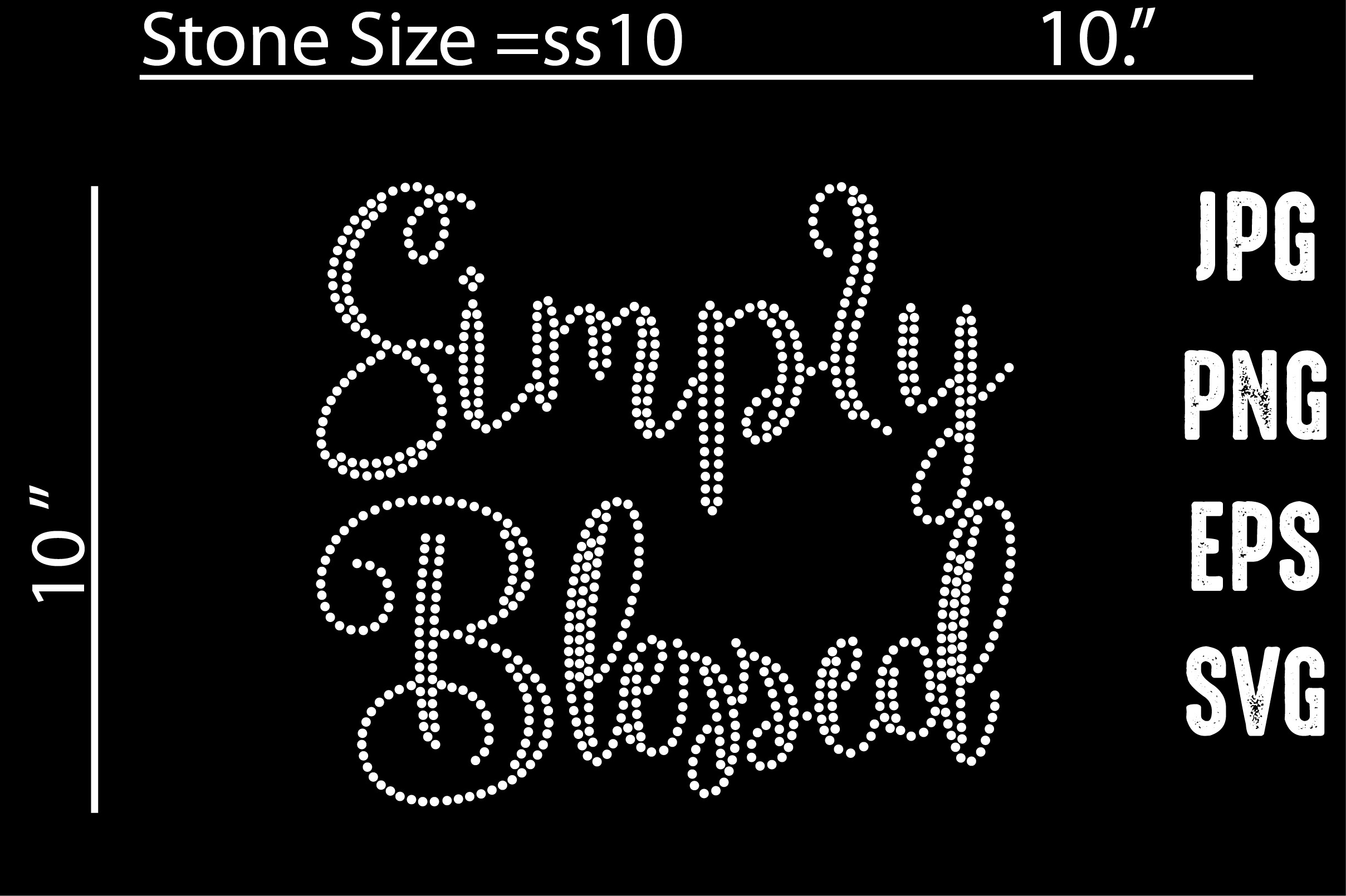 Simply Blessed Rhinestone Template Graphic by MRUMU · Creative Fabrica