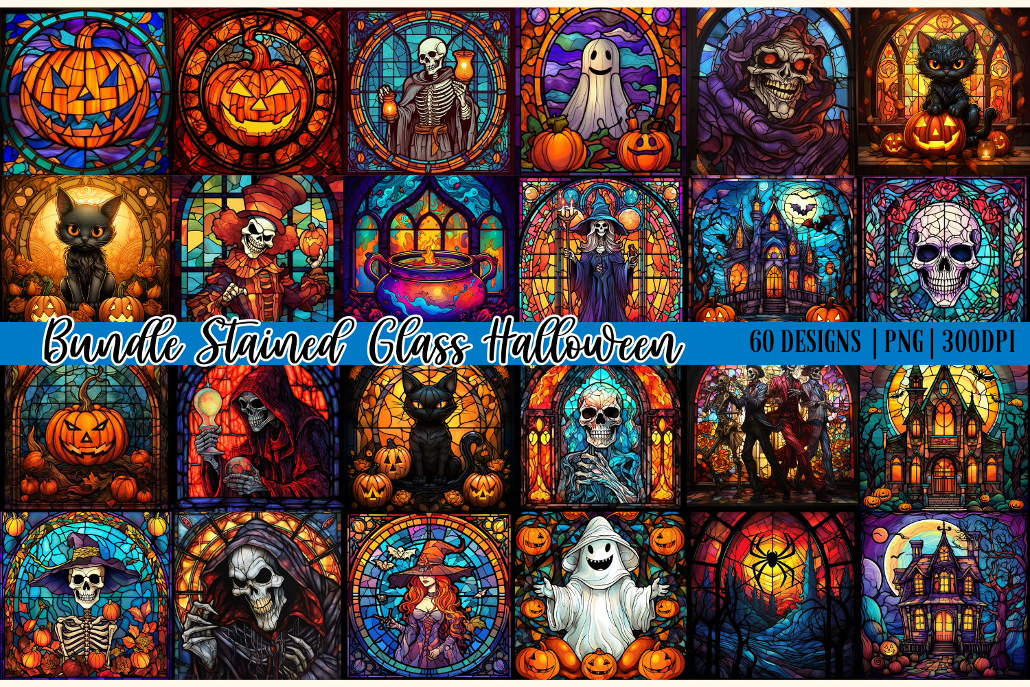 Stained Glass Halloween Sublimation