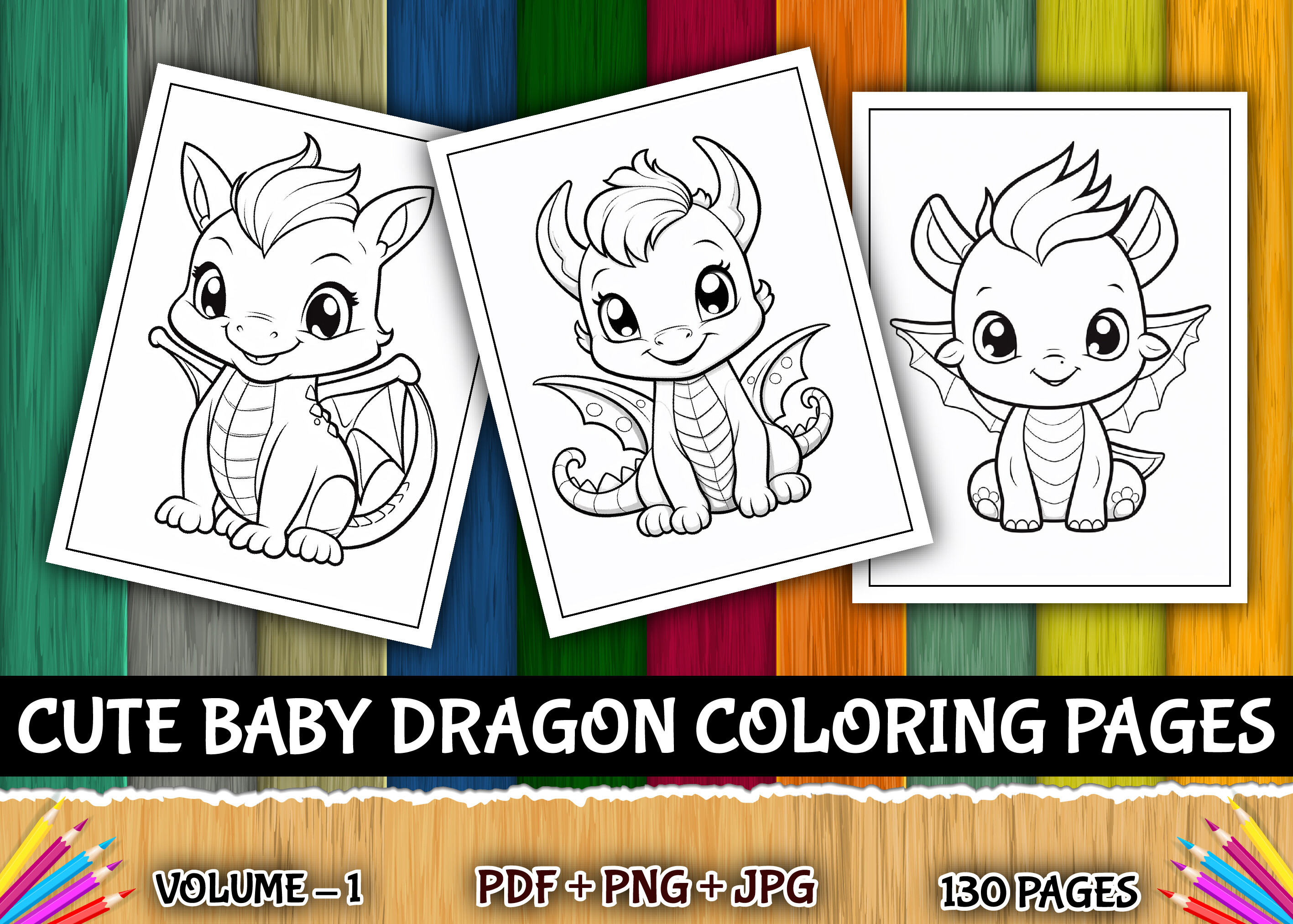 130 Cute Dragon Coloring Pages for Kids