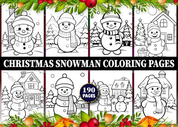 190 Christmas Snowman Coloring Pages