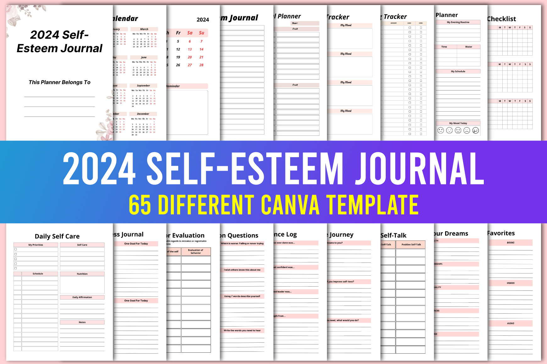 2024 Self-Esteem Journal Canva KDP Templ Graphic by designmela01 ...