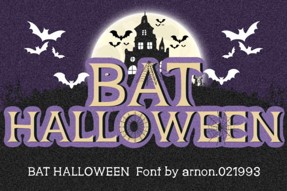 Bat Halloween Font: Spooky Typeface with Extra Halloween Elements